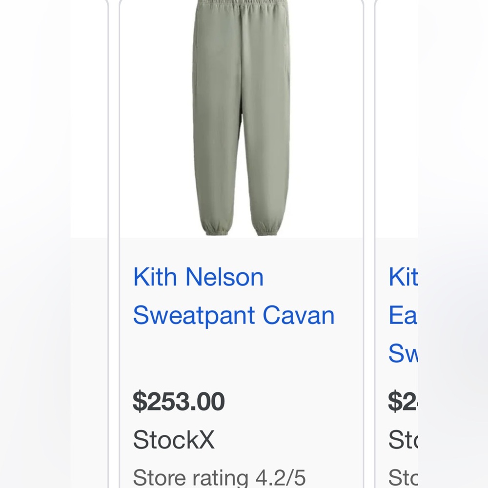 Kith Nelson Sweatpants Sandrift - Picture 2 of 7